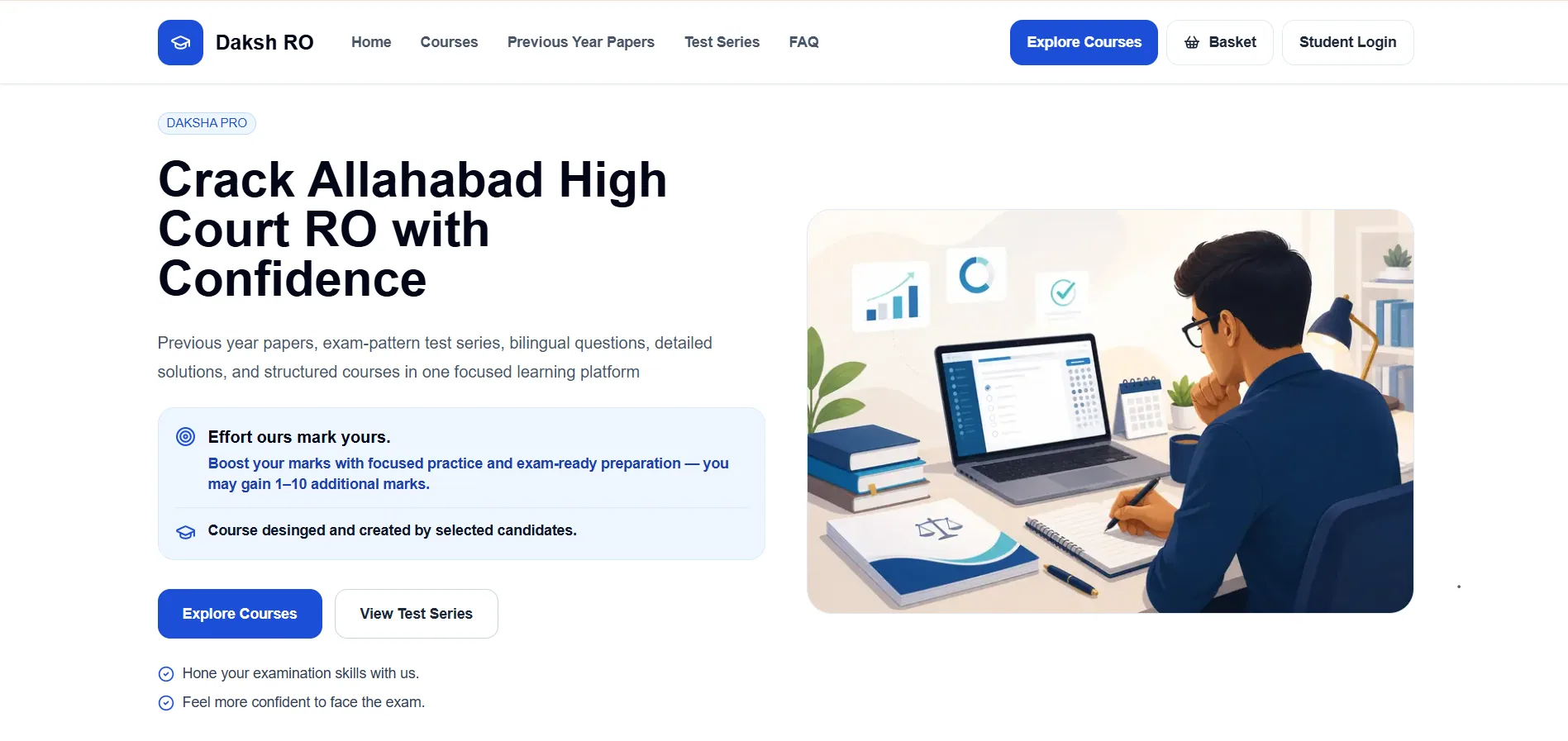 Daksh Pro learning and online test-series platform